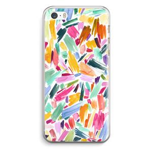 CaseCompany Watercolor Brushstrokes: iPhone 5 / 5S / SE Transparant Hoesje
