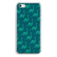 CaseCompany Diplodocus: iPhone 5 / 5S / SE Transparant Hoesje