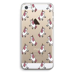 CaseCompany Eenhoorns overal: iPhone 5 / 5S / SE Transparant Hoesje