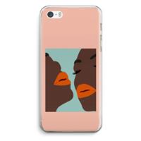 CaseCompany Orange lips: iPhone 5 / 5S / SE Transparant Hoesje