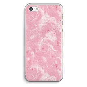 CaseCompany Abstract Painting Pink: iPhone 5 / 5S / SE Transparant Hoesje