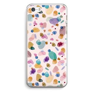 CaseCompany Terrazzo Memphis Pink: iPhone 5 / 5S / SE Transparant Hoesje