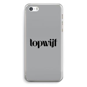 CaseCompany Topwijf Grijs Zwart: iPhone 5 / 5S / SE Transparant Hoesje