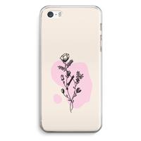 CaseCompany Roses are red: iPhone 5 / 5S / SE Transparant Hoesje