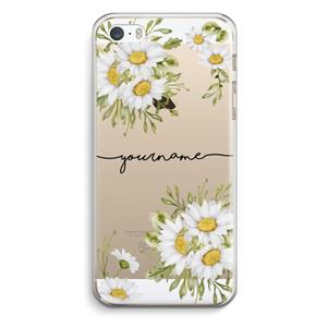 CaseCompany Daisies: iPhone 5 / 5S / SE Transparant Hoesje
