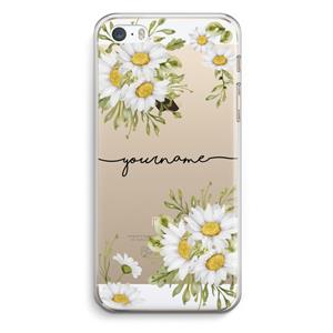 CaseCompany Daisies: iPhone 5 / 5S / SE Transparant Hoesje