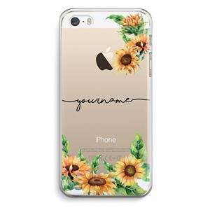 CaseCompany Zonnebloemen: iPhone 5 / 5S / SE Transparant Hoesje