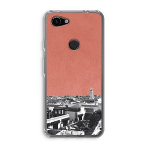 CaseCompany Marrakech Skyline : Google Pixel 3a Transparant Hoesje