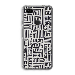 CaseCompany Moroccan Print: Google Pixel 3a Transparant Hoesje