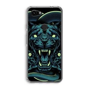 CaseCompany Cougar and Vipers: Google Pixel 3a Transparant Hoesje