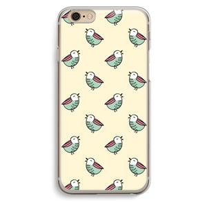 CaseCompany Vogeltjes: iPhone 6 / 6S Transparant Hoesje