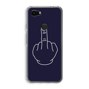 CaseCompany F**k U: Google Pixel 3a Transparant Hoesje