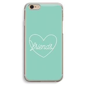 CaseCompany Friends heart pastel: iPhone 6 / 6S Transparant Hoesje