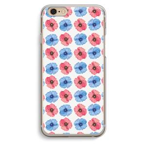 CaseCompany Klaproosjes: iPhone 6 / 6S Transparant Hoesje