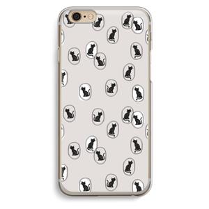 CaseCompany Miauw: iPhone 6 / 6S Transparant Hoesje
