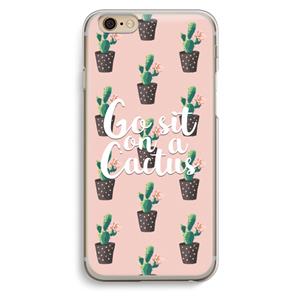 CaseCompany Cactus quote: iPhone 6 / 6S Transparant Hoesje