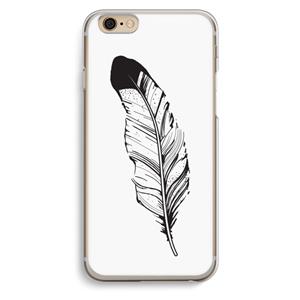 CaseCompany Pluim: iPhone 6 / 6S Transparant Hoesje