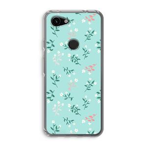 CaseCompany Small white flowers: Google Pixel 3a Transparant Hoesje