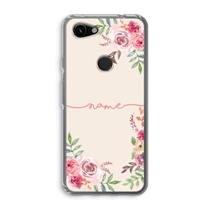 CaseCompany Rozen: Google Pixel 3a Transparant Hoesje