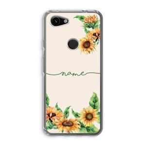 CaseCompany Zonnebloemen: Google Pixel 3a Transparant Hoesje
