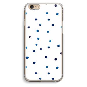 CaseCompany Blauwe stippen: iPhone 6 / 6S Transparant Hoesje