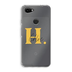CaseCompany Amber Script: Google Pixel 3a Transparant Hoesje