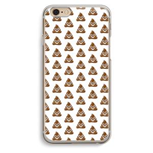 CaseCompany Poop emoji: iPhone 6 / 6S Transparant Hoesje