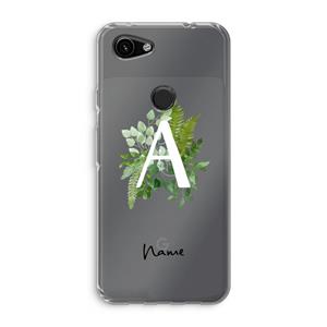 CaseCompany Green Brush: Google Pixel 3a Transparant Hoesje