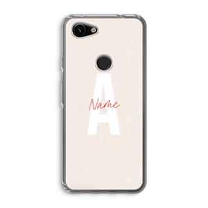 CaseCompany Strawberry Milkshake: Google Pixel 3a Transparant Hoesje