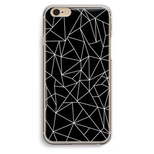 CaseCompany Geometrische lijnen wit: iPhone 6 / 6S Transparant Hoesje