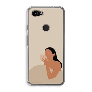 CaseCompany Fresh coffee: Google Pixel 3a Transparant Hoesje