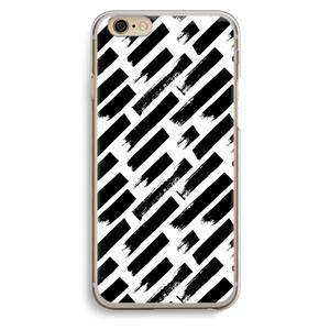 CaseCompany Zwarte vegen: iPhone 6 / 6S Transparant Hoesje