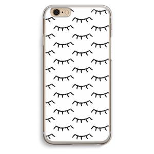 CaseCompany Wimpers: iPhone 6 / 6S Transparant Hoesje