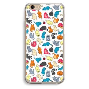 CaseCompany Kleurrijke katten: iPhone 6 / 6S Transparant Hoesje