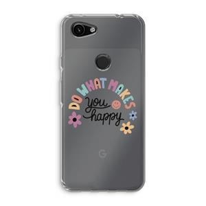 CaseCompany Happy days: Google Pixel 3a Transparant Hoesje