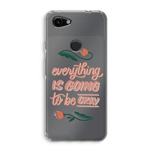 CaseCompany Optimistic flower girl: Google Pixel 3a Transparant Hoesje
