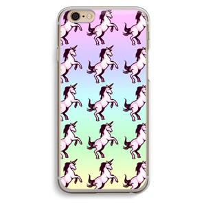 CaseCompany Musketon Unicorn: iPhone 6 / 6S Transparant Hoesje