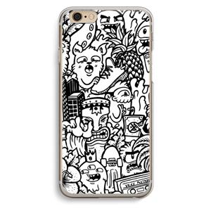 CaseCompany Vexx Mixtape #2: iPhone 6 / 6S Transparant Hoesje