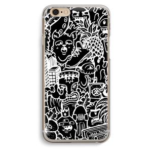 CaseCompany Vexx Black Mixtape: iPhone 6 / 6S Transparant Hoesje