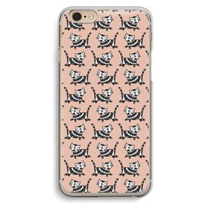 CaseCompany Zwarte poes: iPhone 6 / 6S Transparant Hoesje