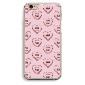 CaseCompany Chicks before dicks: iPhone 6 / 6S Transparant Hoesje