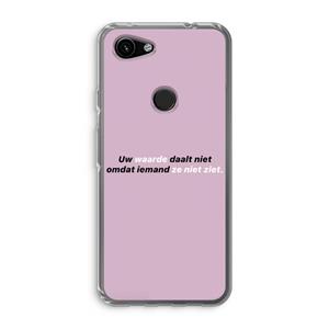 CaseCompany uw waarde daalt niet: Google Pixel 3a Transparant Hoesje