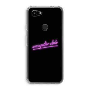 CaseCompany Vice Black: Google Pixel 3a Transparant Hoesje