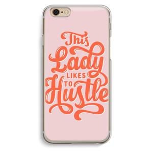 CaseCompany Hustle Lady: iPhone 6 / 6S Transparant Hoesje