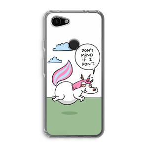 CaseCompany Unicorn: Google Pixel 3a Transparant Hoesje