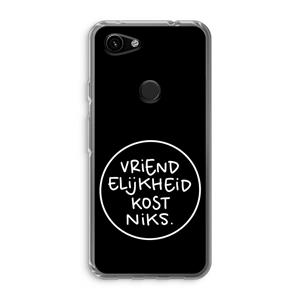 CaseCompany Vriendelijkheid: Google Pixel 3a Transparant Hoesje