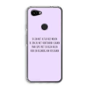 CaseCompany Regenboog: Google Pixel 3a Transparant Hoesje