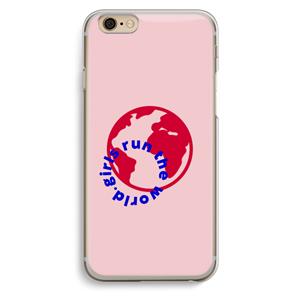 CaseCompany Run The World: iPhone 6 / 6S Transparant Hoesje