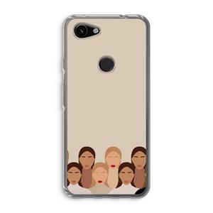 CaseCompany Girls girls girls: Google Pixel 3a Transparant Hoesje