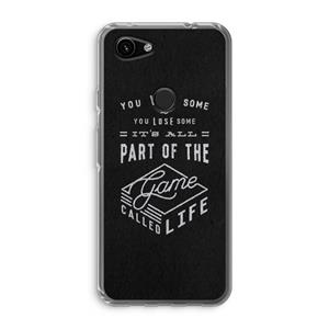 CaseCompany Life: Google Pixel 3a Transparant Hoesje